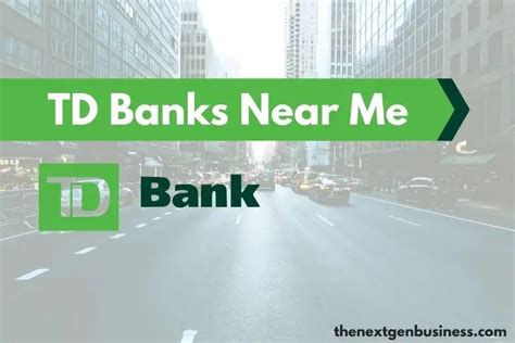 Closest td bank from me - To close your TD chequing account, simply visit the TD branch closest to you or call TD Easyline at 1-888-663-3279. Certain conditions may apply. ... (Defined as the new to TD Bank Chequing Customer in Offer 1) opens a new TD ePremium Savings Account or TD EveryDay Savings Account by February 29, 2024, and meets the qualifying criteria as set ...